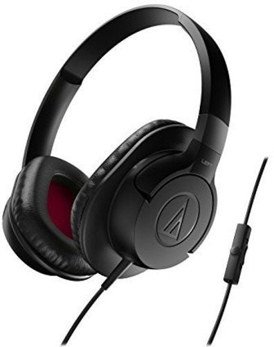Audio-Technica ATH-AX1iSBK SonicFuel Over-Ear Headphones for Smartphones, Black