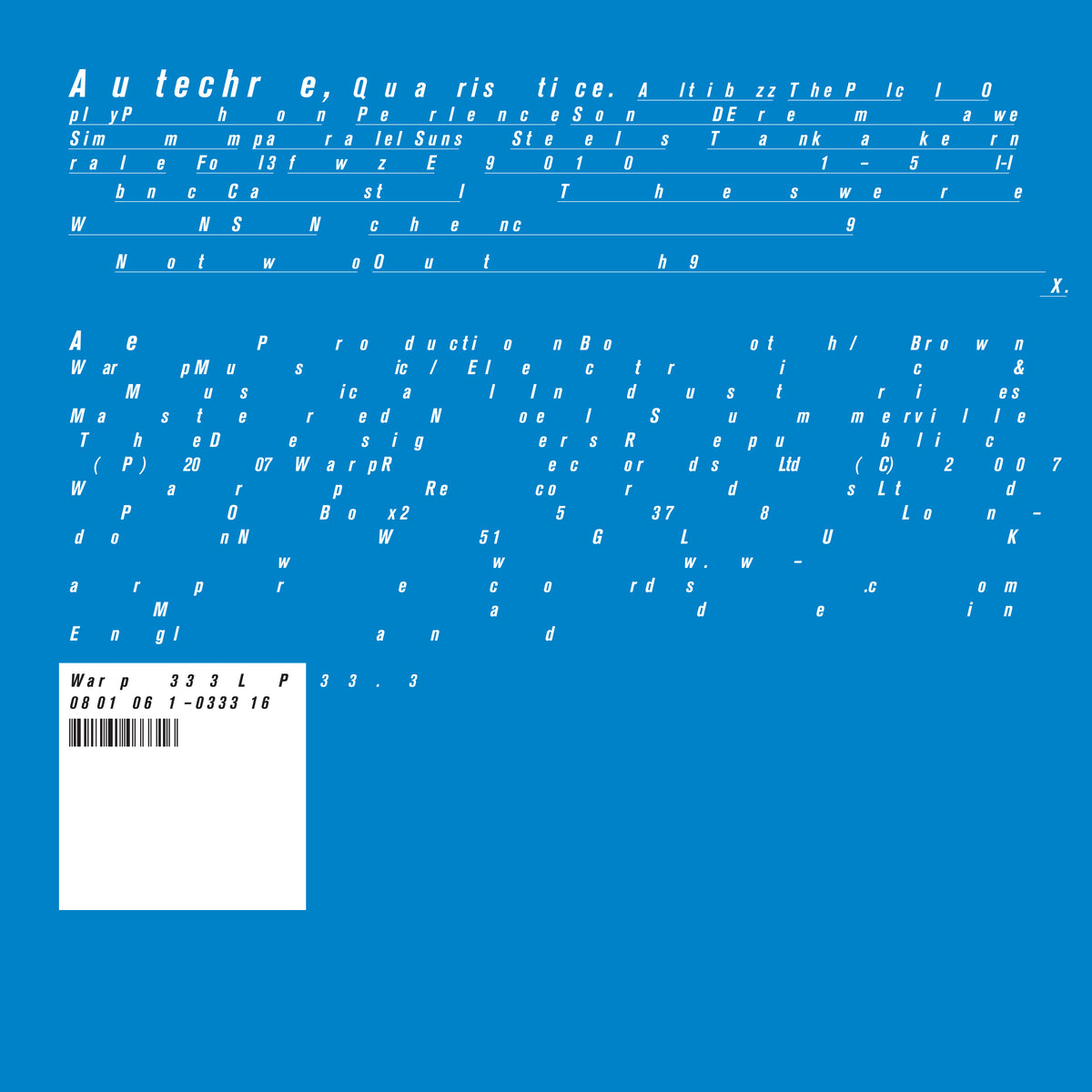 Autechre Quaristice