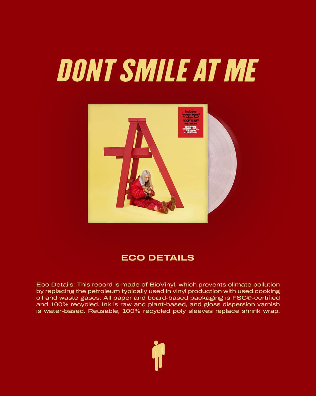 Billie Eilish Dont Smile At Me (Limited Edition, International Pressing, Clear Colored Vinyl) [Import]