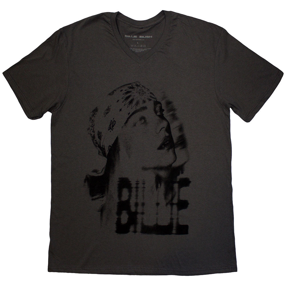 Billie Eilish Tonal Bandana Photo Grey