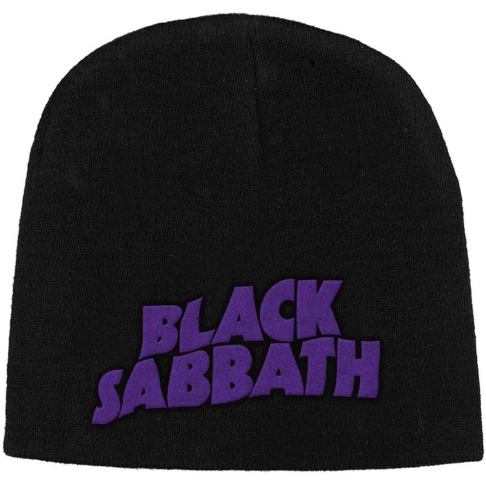 Black Sabbath Purple Logo Black