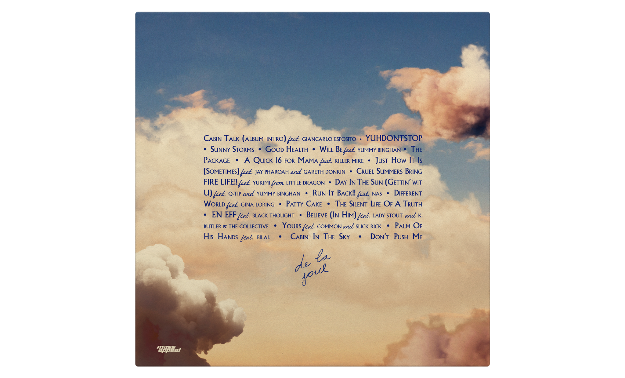 De La Soul Cabin In The Sky (Alternate Cover) [Opaque Sky Blue Vinyl]