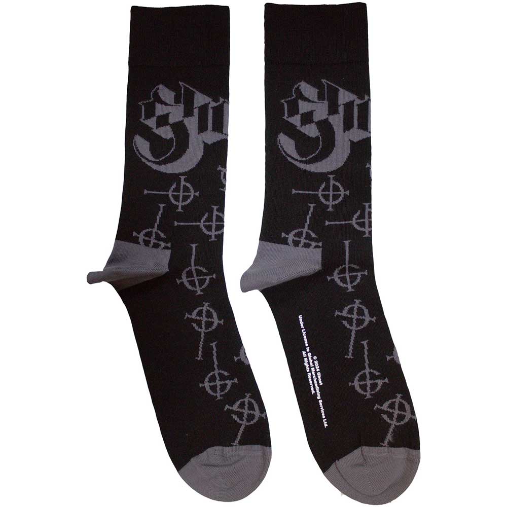 Ghost Symbol Pattern Black