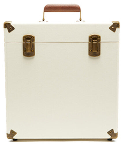 GPO GPO Retro SWB18CT 12" Vinyl Record Case 35 Cnt Capacity Removable Lid - Cream / Tan