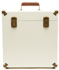 GPO GPO Retro SWB18CT 12" Vinyl Record Case 35 Cnt Capacity Removable Lid - Cream / Tan