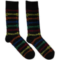 Grateful Dead Coloured Logos Pattern Black
