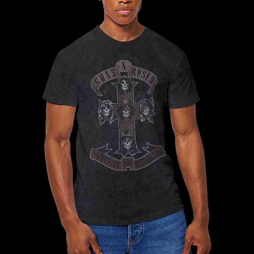 Guns N' Roses Monochrome Cross Black