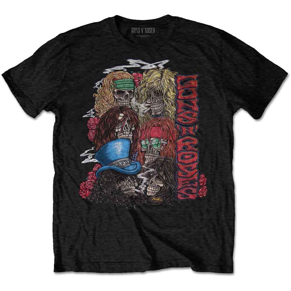 Guns N' Roses Stacked Skulls Black