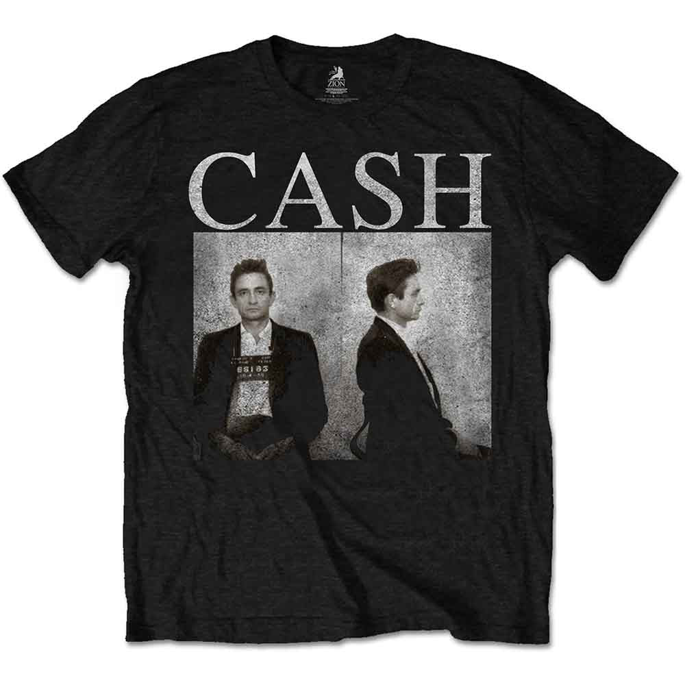 Johnny Cash Mug Shot Black