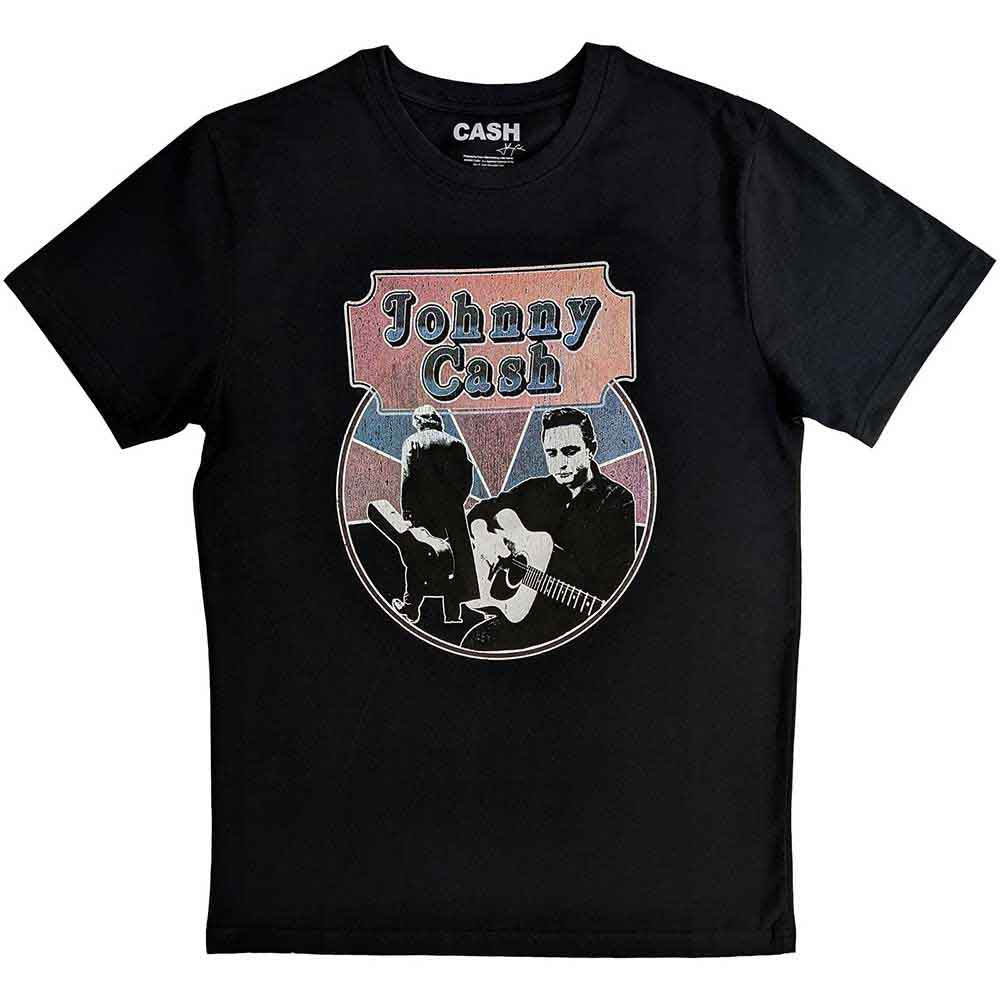 Johnny Cash Walking Guitar & Front On Black