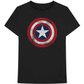 Marvel Comics Captain America Distressed Shield Black