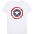 Marvel Comics Captain America Distressed Shield White
