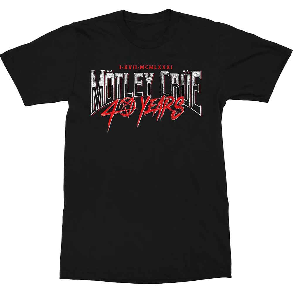 Motley Crue 40 Years Black