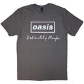 Oasis Definitely Maybe Distressed Text Logo Grey