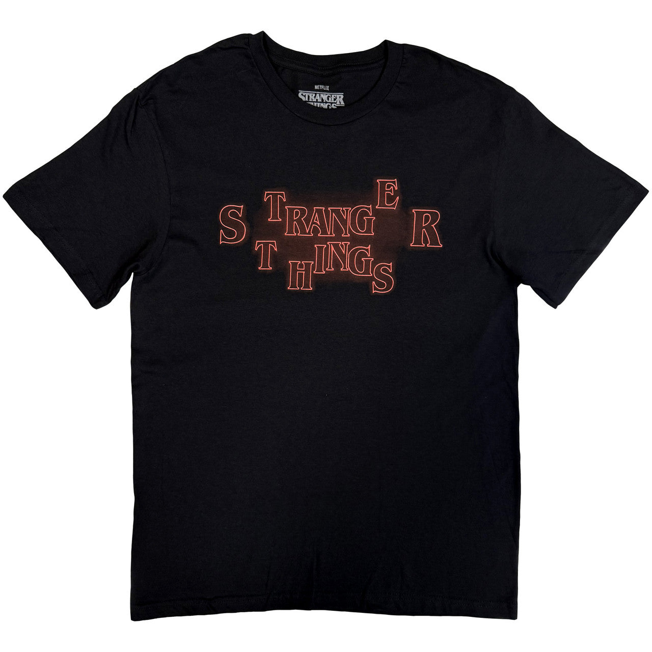 Stranger Things Neon Logo T-Shirt - (Black)