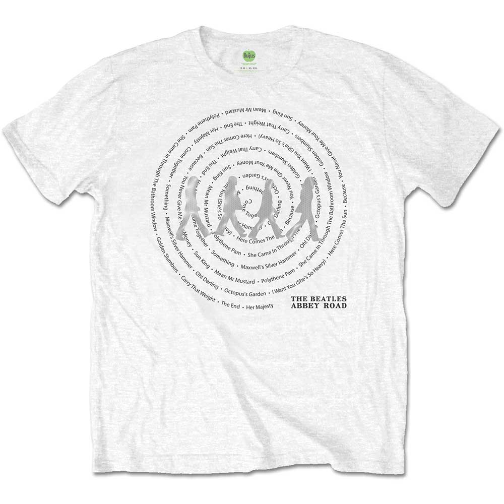 The Beatles Abbey Road Songs Swirl White