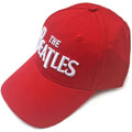 The Beatles White Drop T Logo Red