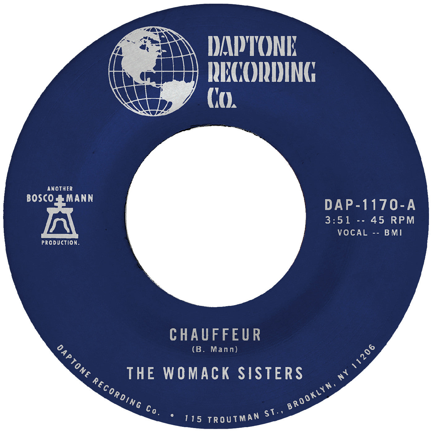 The Womack Sisters Chauffeur B/W Instrumental