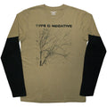 Type O Negative Layered Long Sleeve T-Shirt: Tree – Black & Green (Back Print)