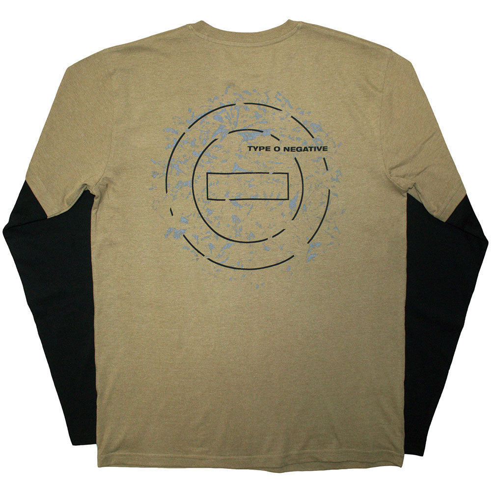 Type O Negative Layered Long Sleeve T-Shirt: Tree – Black & Green (Back Print)