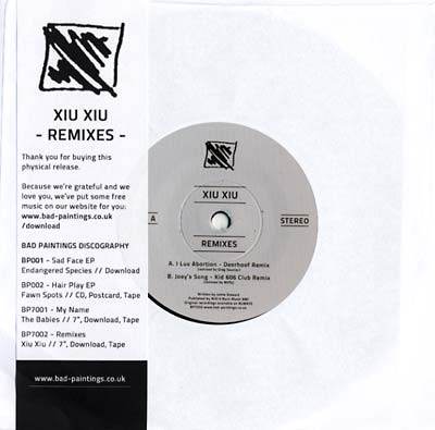 Xiu Xiu I Luv Abortion (Deerhoof Remix)/Joey's Song (Kid 606 Remix)